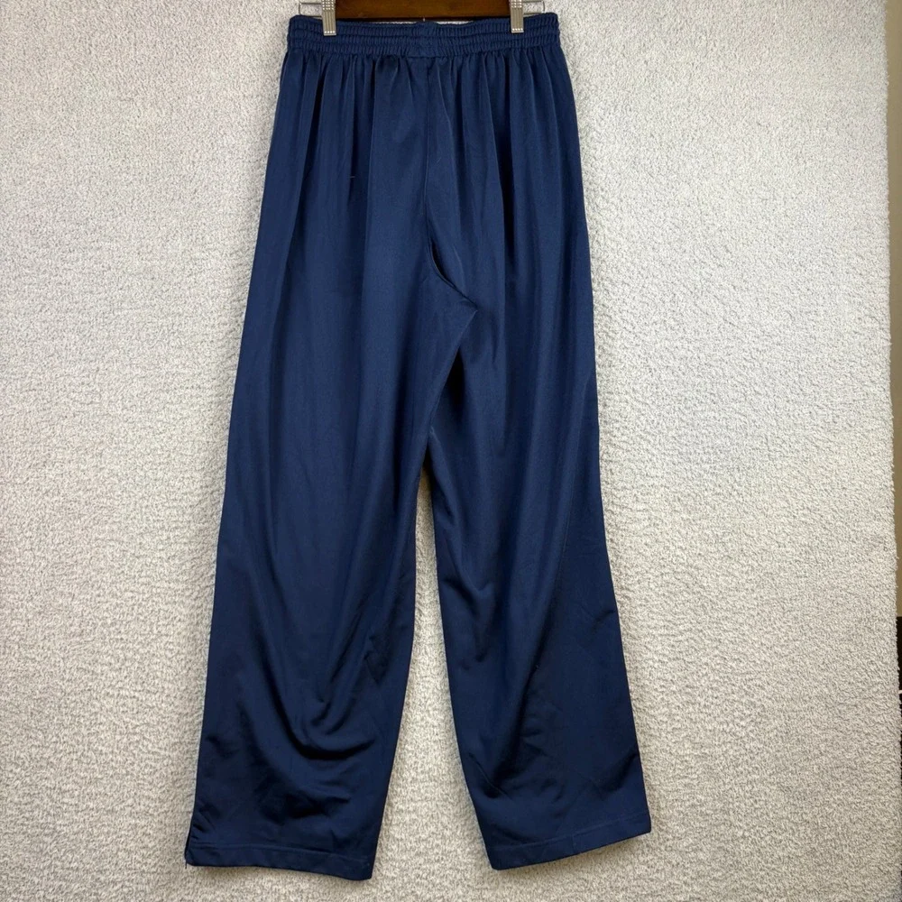 Vintage Nike Track Pants Mens Medium Blue Navy Ankle Zip Y2K Baggy Skater Swoosh
